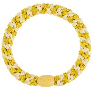 Bon Dep - Kknekki Hårelastik, Light Yellow Sun Glitter Stripe